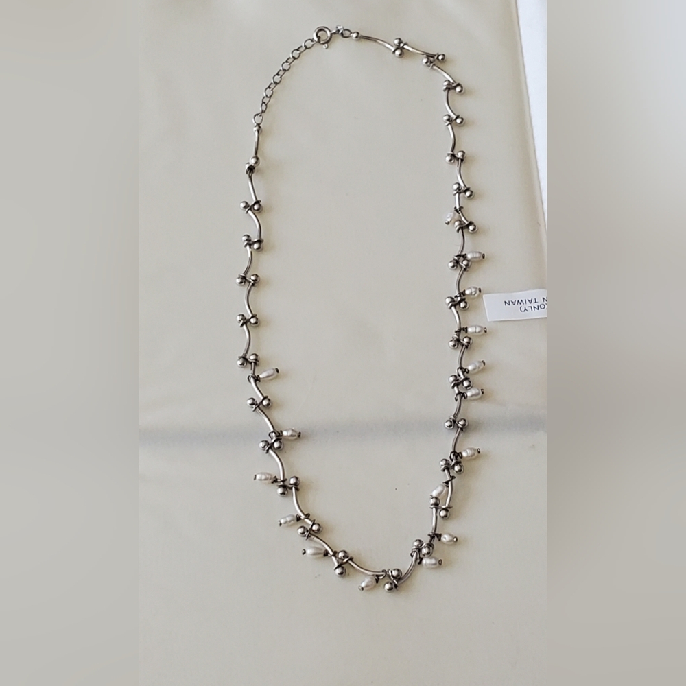 STERLING SILVER 'FUNKY KEISHA BALL LINK' NECKLACE